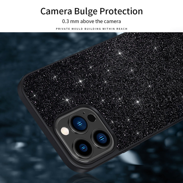 For iPhone 15 SULADA Glittery PC Hybrid TPU Handmade Leather Phone Case(Red) - HoMEdemic™ 