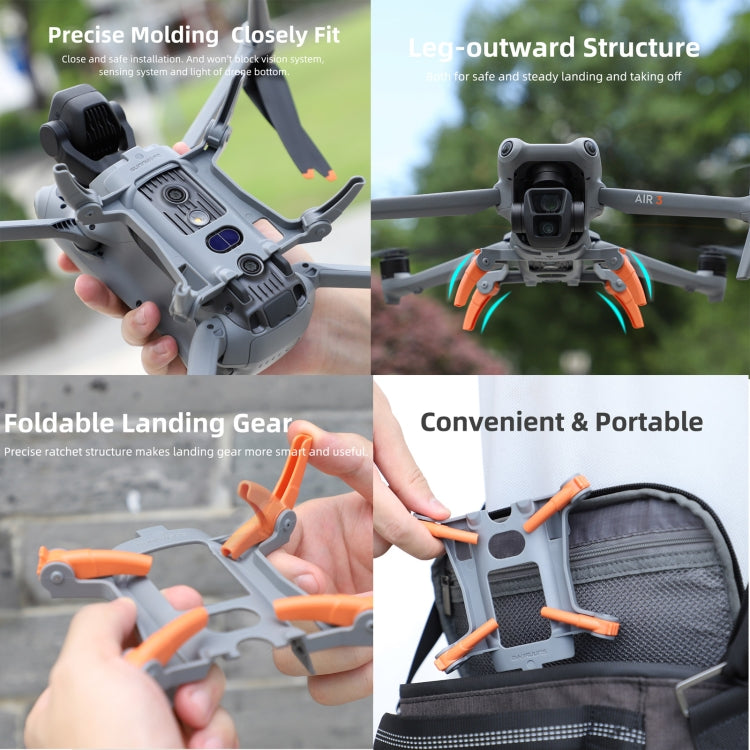 For DJI Air 3 Sunnylife LG664 Foldable Spider Landing Gear(Orange) - HoMEdemic™ 