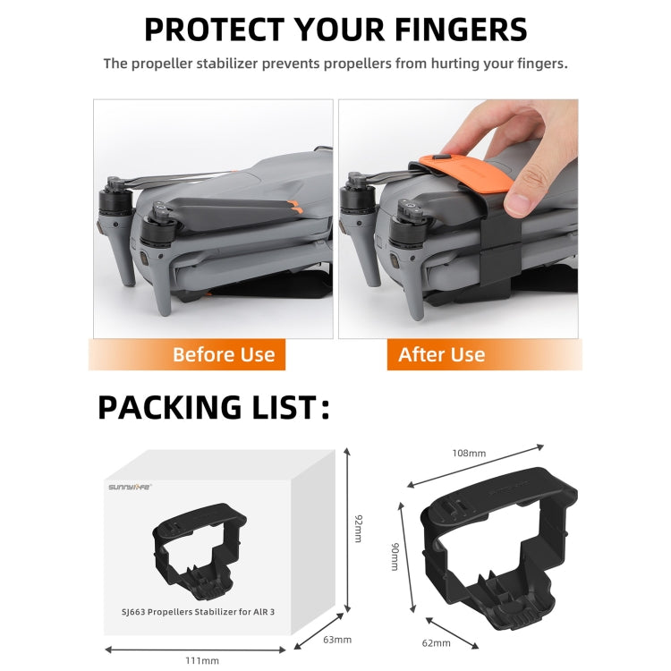 For DJI Air 3S / Air 3 Sunnylife SJ663 Blade Holder Fixed Propeller Fixer Guard(Orange) - HoMEdemic™ 
