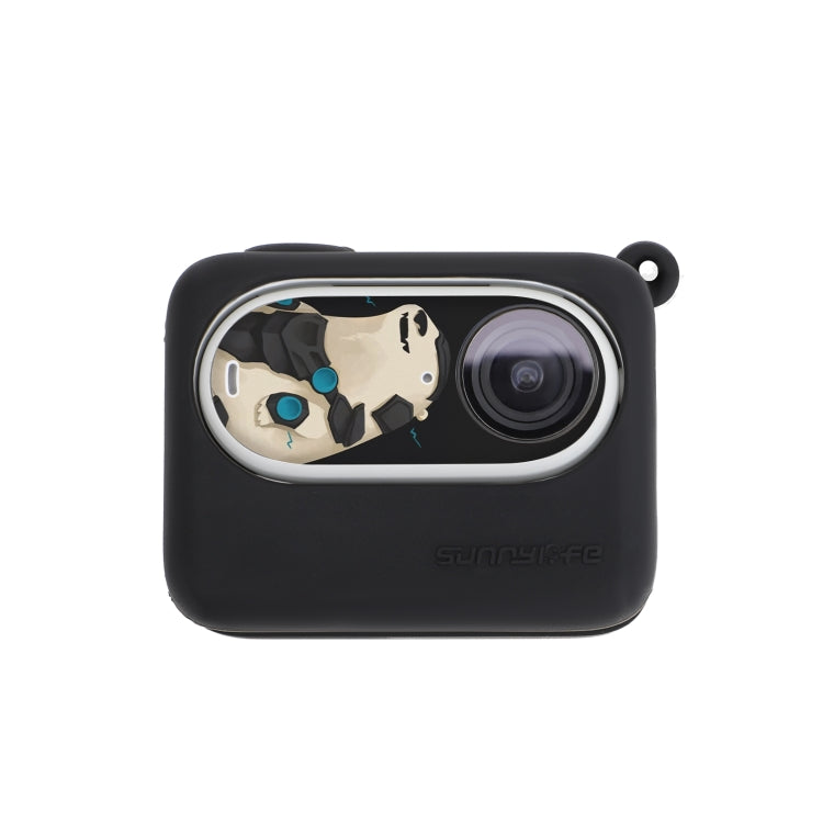For Insta360 GO 3 Sunnylife Silicone Case Stickers Skin Wrap Lens Cover with Neck Strap(Black) - HoMEdemic™ 
