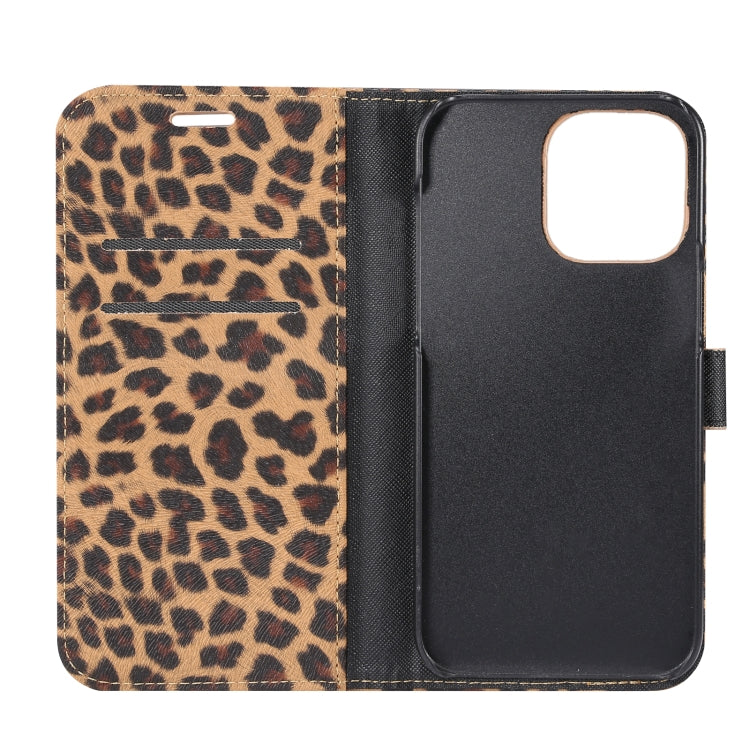 For iPhone 15 Pro Max Leopard Pattern Horizontal Flip Leather Phone Case(Yellow) - HoMEdemic™ 