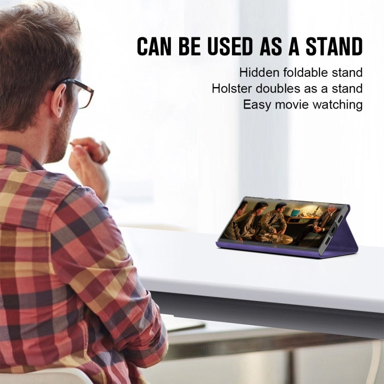 For iPhone 15 Pro Max Magnetic Napa Texture Leather Phone Case with Holder(Purple) - HoMEdemic™ 