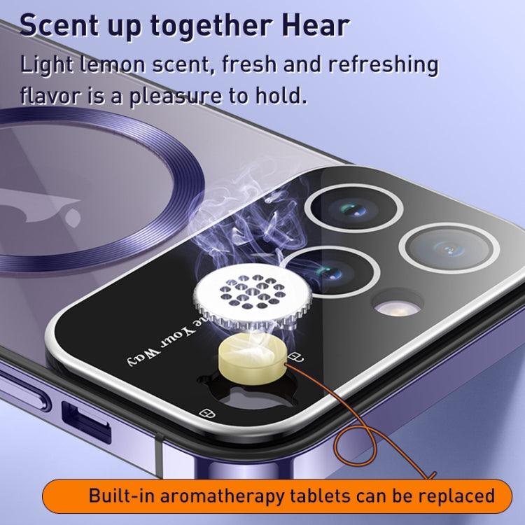 For iPhone 15 Pro Aromatherapy MagSafe Magnetic Phone Case(Dark Purple) - HoMEdemic™ 
