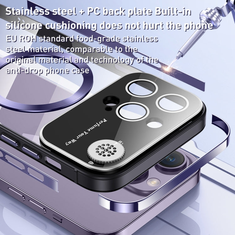 For iPhone 15 Pro Aromatherapy MagSafe Magnetic Phone Case(Dark Purple) - HoMEdemic™ 