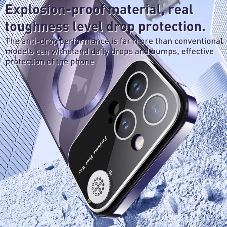 For iPhone 15 Pro Aromatherapy MagSafe Magnetic Phone Case(Dark Purple) - HoMEdemic™ 