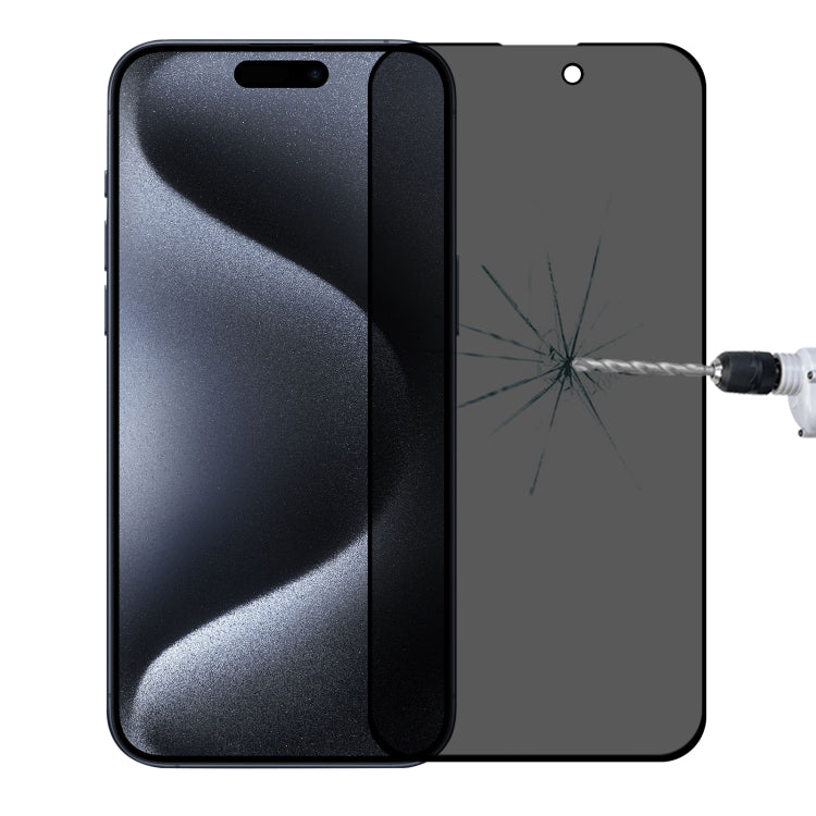For iPhone 15 Pro Max / 15 Plus Full Cover Anti-spy Silk Screen Tempered Glass Film - HoMEdemic™ 