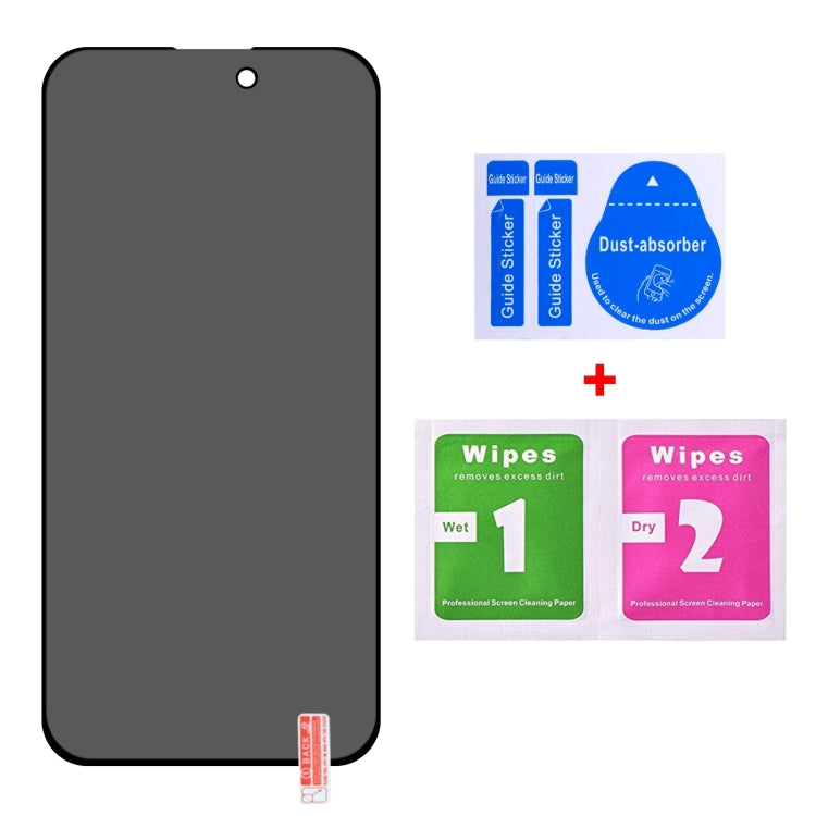 For iPhone 15 Pro / 15 Full Cover Anti-spy Silk Screen Tempered Glass Film - HoMEdemic™ 