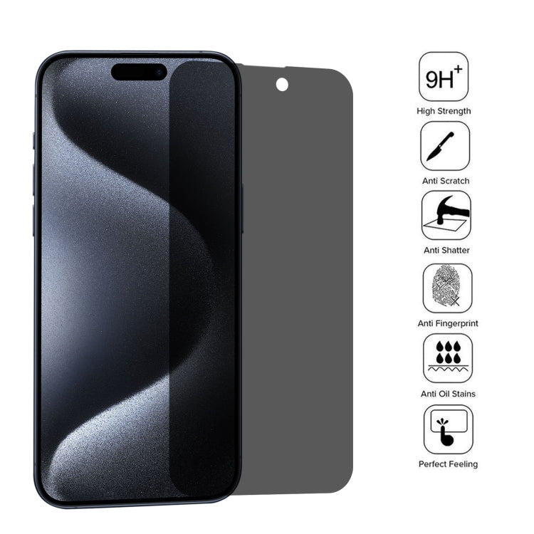 For iPhone 15 Pro Max / 15 Plus High Transparency Full Cover Anti-spy Tempered Glass Film - HoMEdemic™ 
