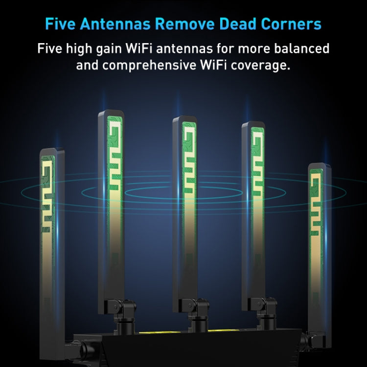 COMFAST CF-WR631AX MESH Networking WiFi6 Gigabit Dual Frequency 3000M Wireless Router, Plug:UK Plug - HoMEdemic™ 