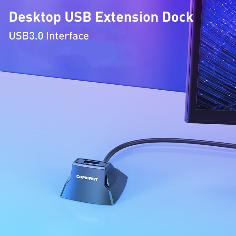 COMFAST CF-U318 1.2m High Speed USB 3.0 Extension Cable with Base(Black) - HoMEdemic™ 