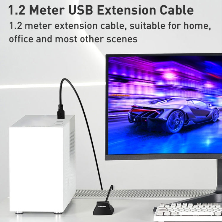 COMFAST CF-U318 1.2m High Speed USB 3.0 Extension Cable with Base(Black) - HoMEdemic™ 