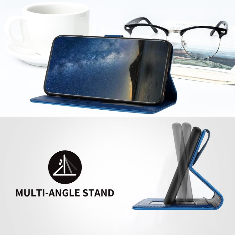 For iPhone 15 Pro Max Datura Flower Embossed Flip Leather Phone Case(Blue) - HoMEdemic™ 