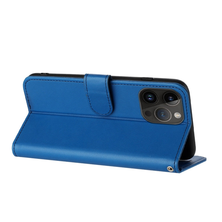 For iPhone 15 Pro Max Datura Flower Embossed Flip Leather Phone Case(Blue) - HoMEdemic™ 