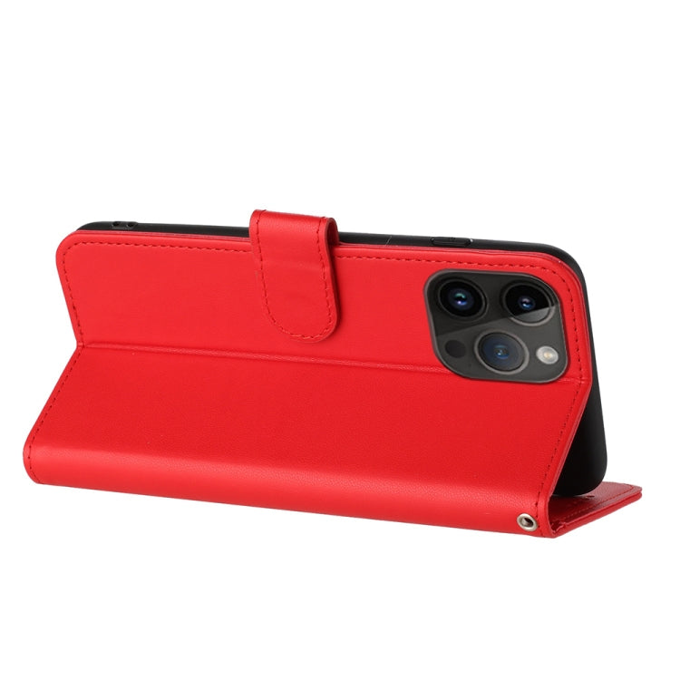 For iPhone 15 Pro Max Datura Flower Embossed Flip Leather Phone Case(Red) - HoMEdemic™ 