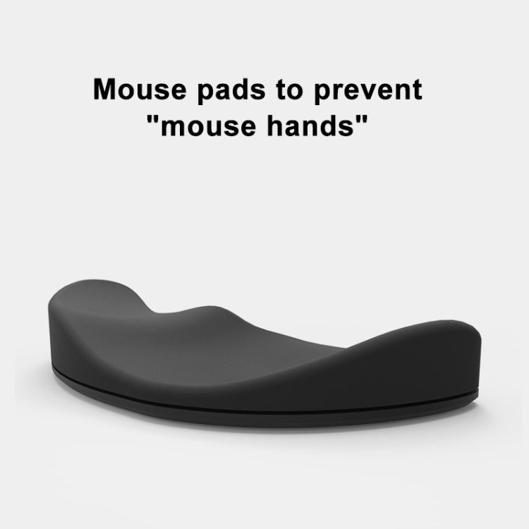 Silicone Wrist Support Mouse Pad Mobile Palm Rest Office Hand Rest, Spec:Grey Right Hand - HoMEdemic™ 