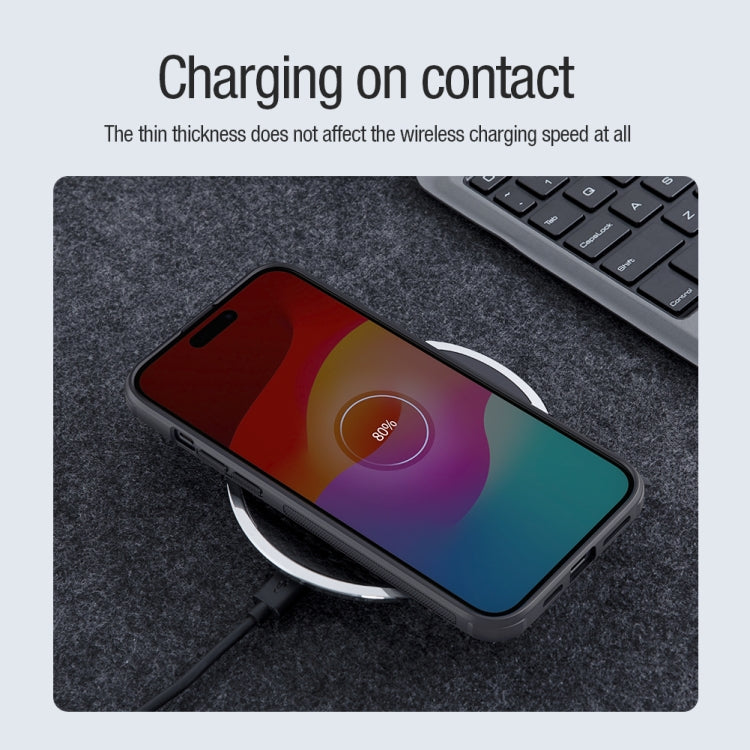 For iPhone 15 NILLKIN Frosted Shield Pro Magnetic Magsafe Phone Case(Black) - HoMEdemic™ 