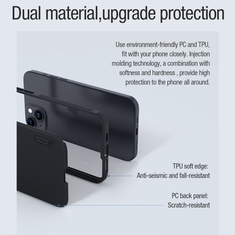 For iPhone 15 NILLKIN Frosted Shield Pro Magnetic Magsafe Phone Case(Black) - HoMEdemic™ 
