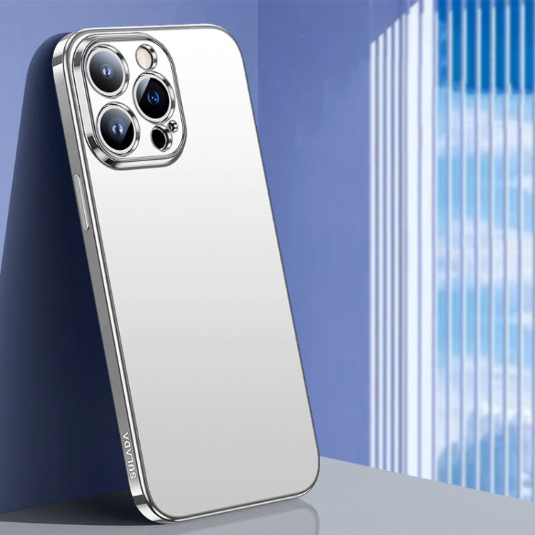 For iPhone 15 Pro Max SULADA Electroplating Frosted TPU Phone Case(Silver) - HoMEdemic™ 