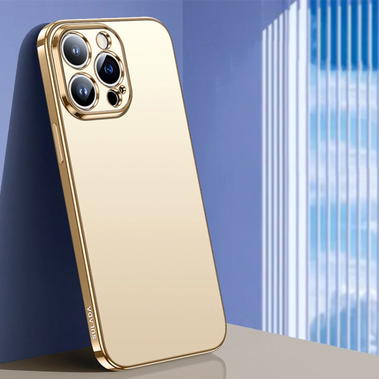 For iPhone 15 Pro SULADA Electroplating Frosted TPU Phone Case(Gold) - HoMEdemic™ 