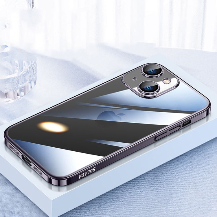 For iPhone 15 SULADA JINGJIA Series Lens Protector PC Phone Case(Dark Purple) - HoMEdemic™ 
