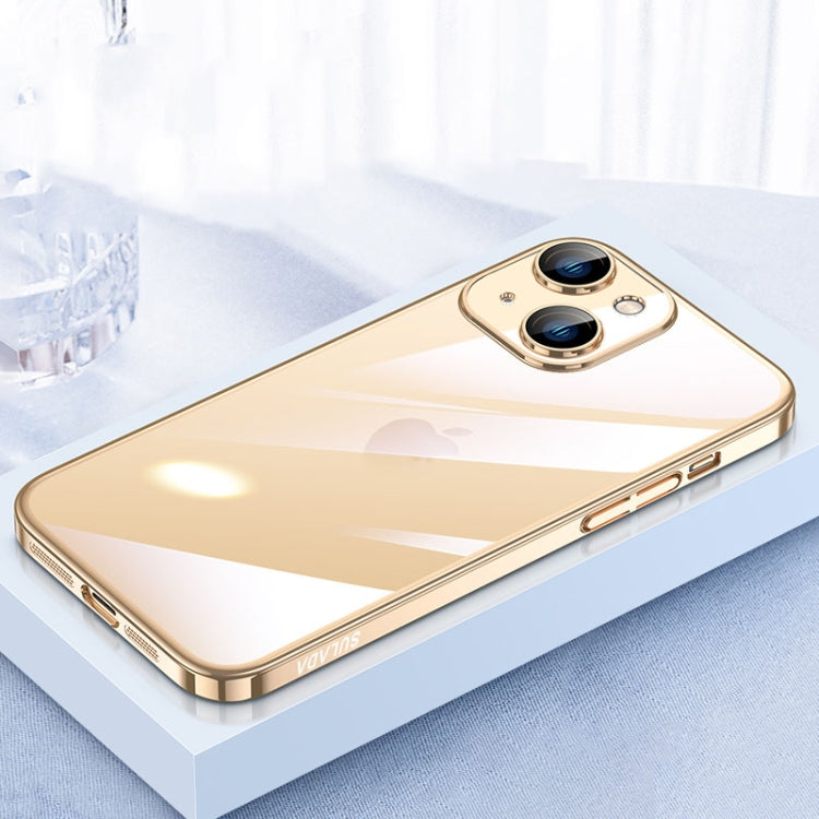 For iPhone 15 SULADA JINGJIA Series Lens Protector PC Phone Case(Gold) - HoMEdemic™ 