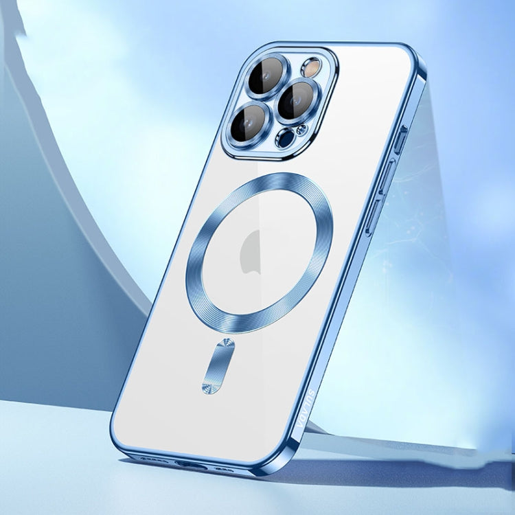 For iPhone 15 Pro Max SULADA MagSafe Plating TPU Shockproof Phone Soft Case(Sierra Blue) - HoMEdemic™ 