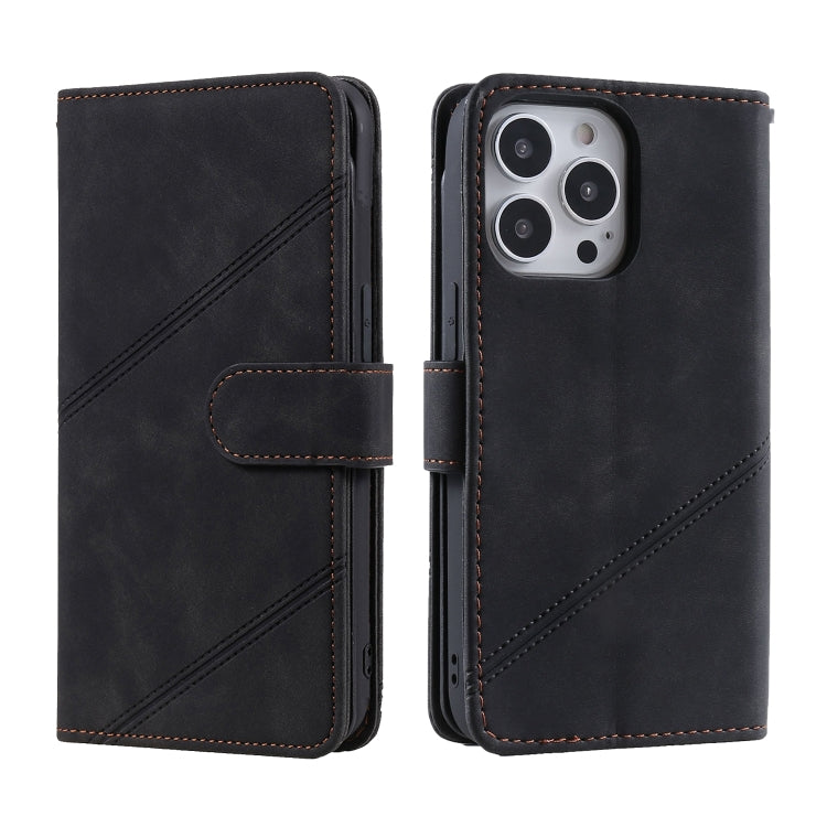 For iPhone 15 Pro Max Skin Feel Multi-card Wallet Leather Phone Case(Black) - HoMEdemic™ 