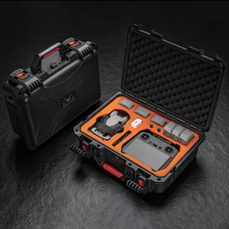 For DJI Mini 4 Pro STARTRC Drone Kit Waterproof ABS Suitcase Storage Box(Black Orange) - HoMEdemic™ 