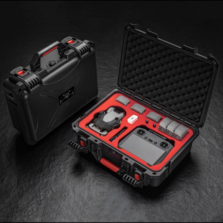 For DJI Mini 4 Pro STARTRC Drone Kit Waterproof ABS Suitcase Storage Box(Black Red) - HoMEdemic™ 