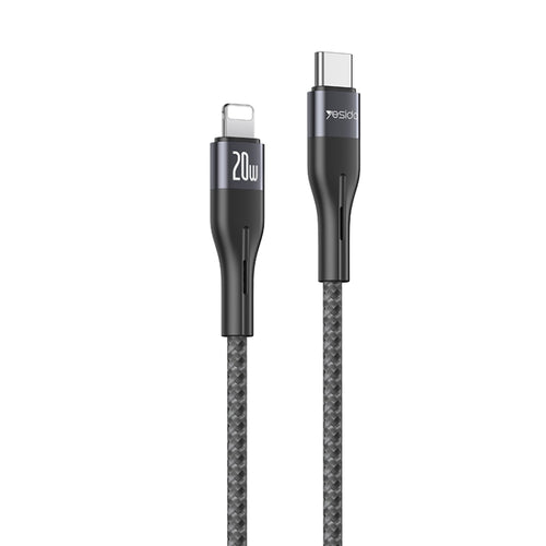 Yesido CA155 PD 20W USB-C / Type-C to 8 Pin Charging Data Cable, Length: 1m(Black) - HoMEdemic™ 