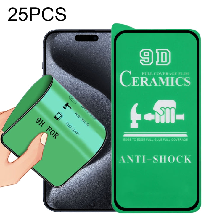 For iPhone 15 Pro Max 25pcs 9D Full Screen Full Glue Ceramic Film - HoMEdemic™ 