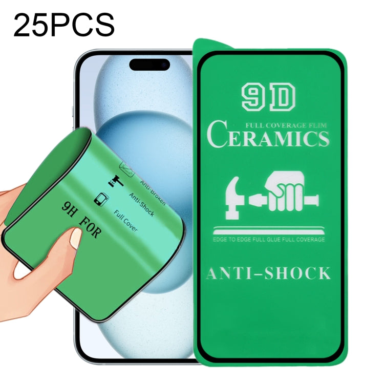 For iPhone 15 Pro 25pcs 9D Full Screen Full Glue Ceramic Film - HoMEdemic™ 