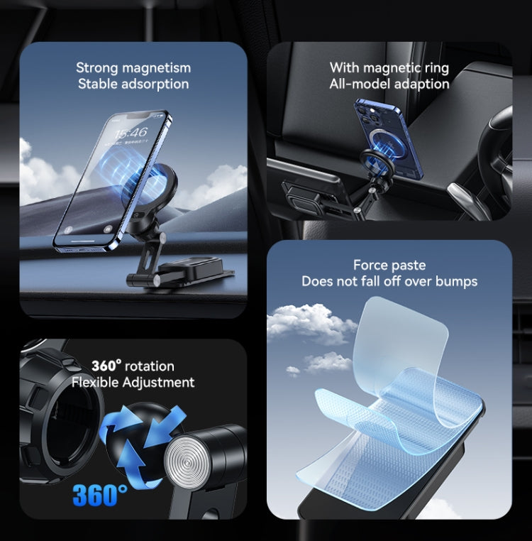 USAMS US-ZJ076 Magnetic Car Center Console Phone Holder(Black) - HoMEdemic™ 