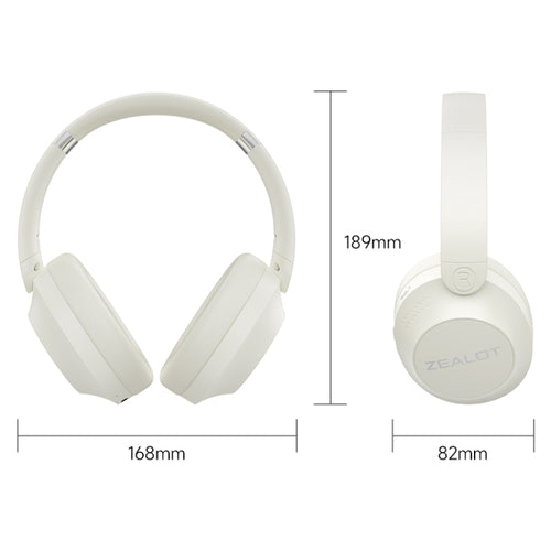 Zealot B38 Over-Ear Noise Reduction Bluetooth Earphone(White) - HoMEdemic™ 