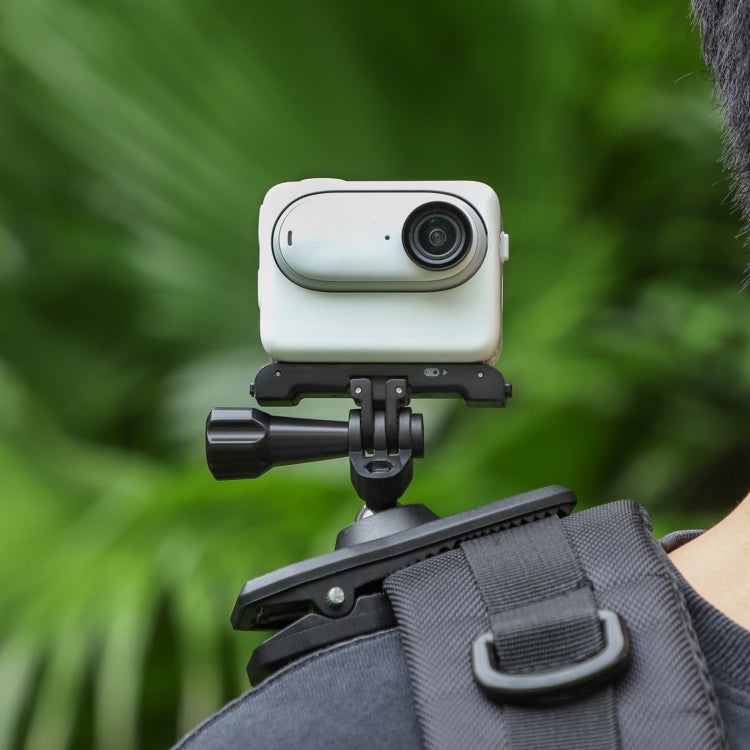 Sunnylife 360 Degree Rotation Swivel Backpack Clip Magnetic Suction Action Camera Mount(Black) - HoMEdemic™ 