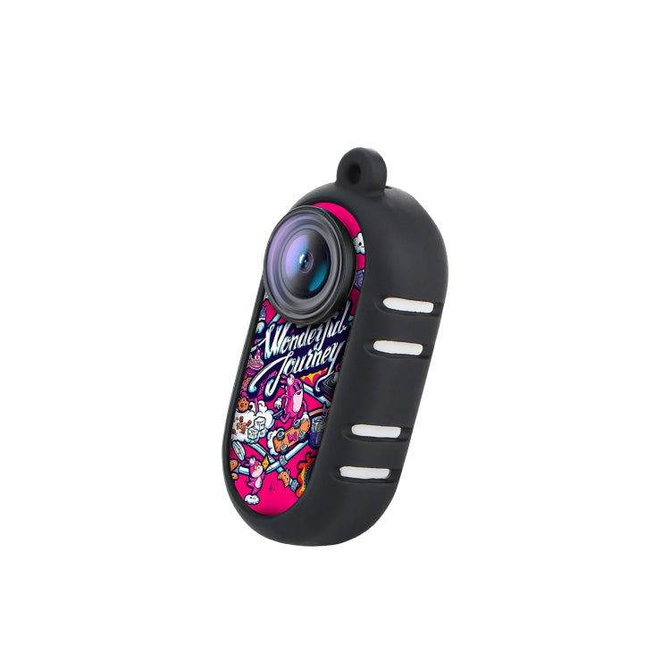 For Insta360 GO 3 Sunnylife Cooling Silicone Case Stickers Skin Wrap Lens Cover with Neck Strap(Black) - HoMEdemic™ 