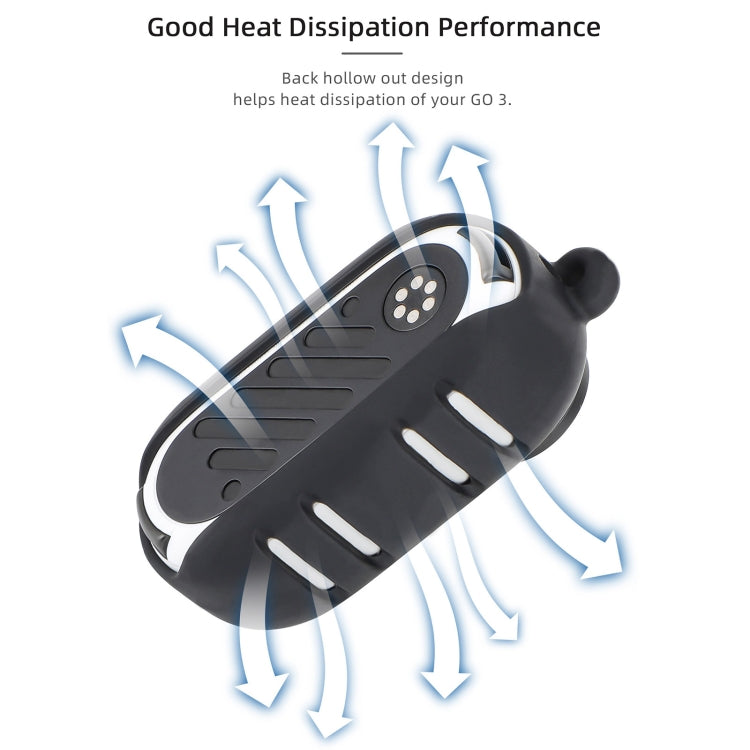 For Insta360 GO 3 Sunnylife Cooling Silicone Case Stickers Skin Wrap Lens Cover with Neck Strap(White) - HoMEdemic™ 