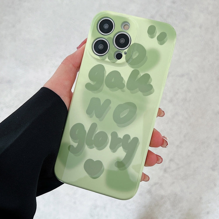 For iPhone 15 Pro PC Phone Case(Green Text) - HoMEdemic™ 