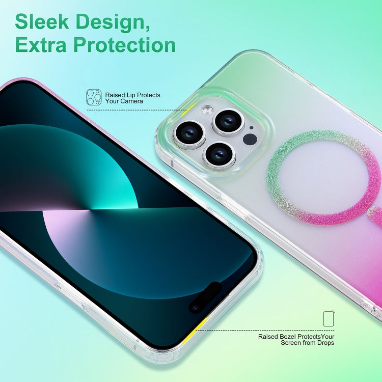 For iPhone 15 Pro Max Magic Diamond Blu-ray MagSafe Phone Case(Purple) - HoMEdemic™ 