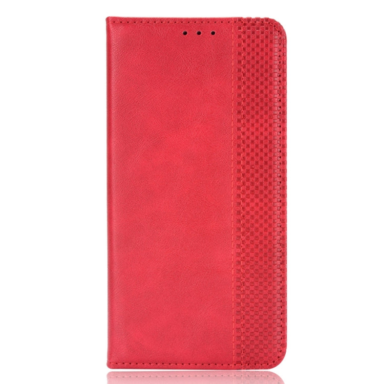 For iPhone 15 Pro Max Magnetic Buckle Retro Texture Leather Phone Case(Red) - HoMEdemic™ 