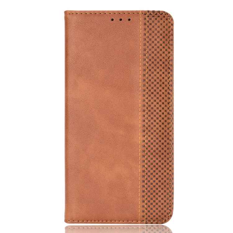 For iPhone 15 Pro Magnetic Buckle Retro Texture Leather Phone Case(Brown) - HoMEdemic™ 