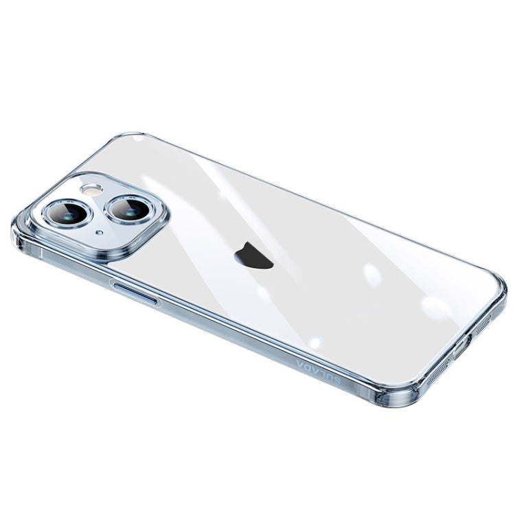 For iPhone 15 Plus SULADA TPU Frame + Tempered Glass Transparent Phone Case(Blue) - HoMEdemic™ 