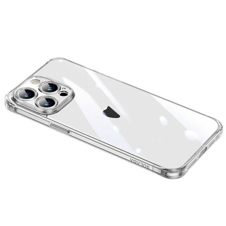 For iPhone 15 Pro SULADA TPU Frame + Tempered Glass Transparent Phone Case(White) - HoMEdemic™ 
