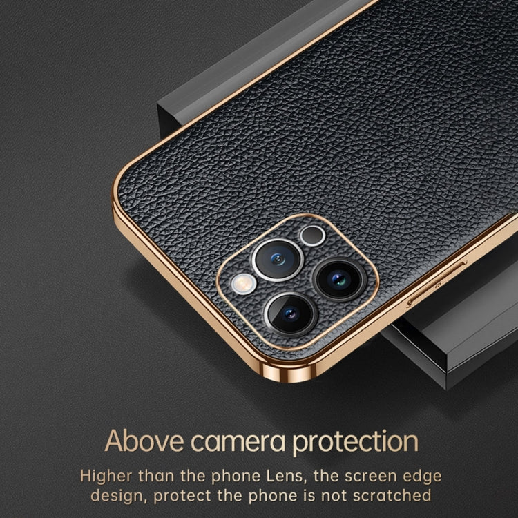 For iPhone 15 SULADA TPU + Litchi Texture Leather Phone Case(Orange) - HoMEdemic™ 