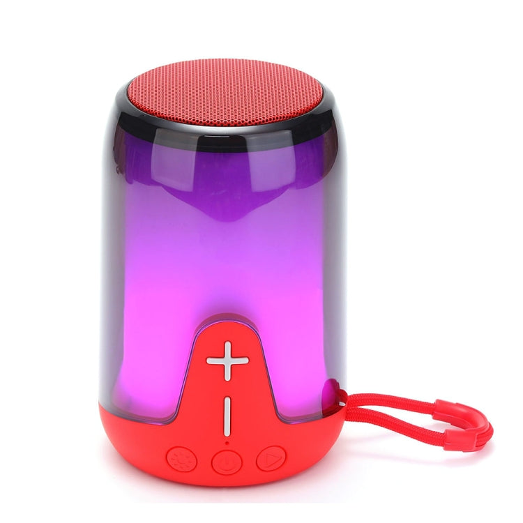 T&G TG-652 Portable RGB Light Transparent Bluetooth Speaker(Red) - HoMEdemic™ 