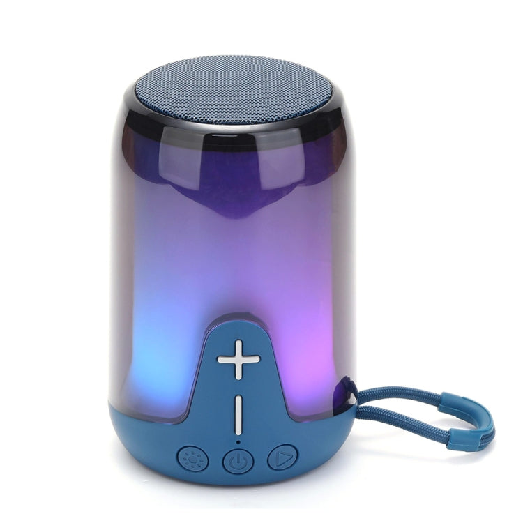T&G TG-652 Portable RGB Light Transparent Bluetooth Speaker(Blue) - HoMEdemic™ 