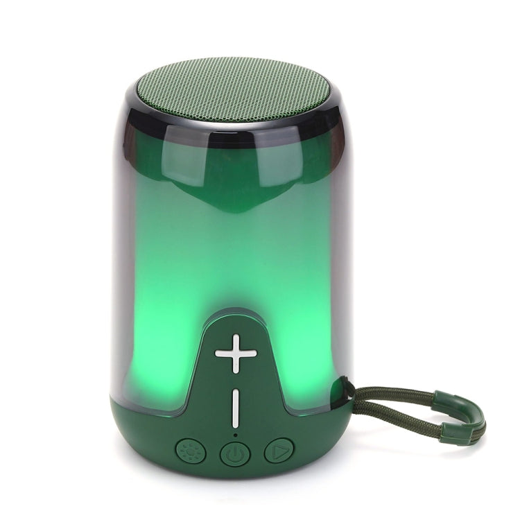T&G TG-652 Portable RGB Light Transparent Bluetooth Speaker(Green) - HoMEdemic™ 