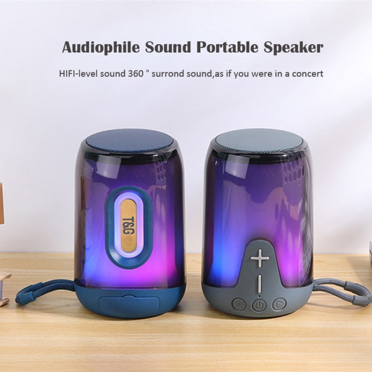 T&G TG-652 Portable RGB Light Transparent Bluetooth Speaker(Black) - HoMEdemic™ 