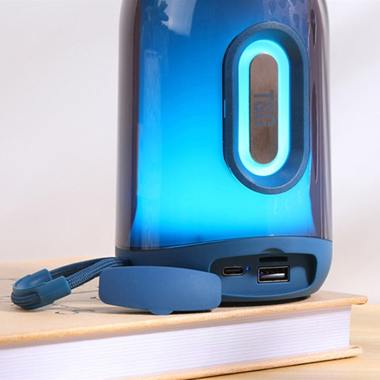 T&G TG-652 Portable RGB Light Transparent Bluetooth Speaker(Green) - HoMEdemic™ 