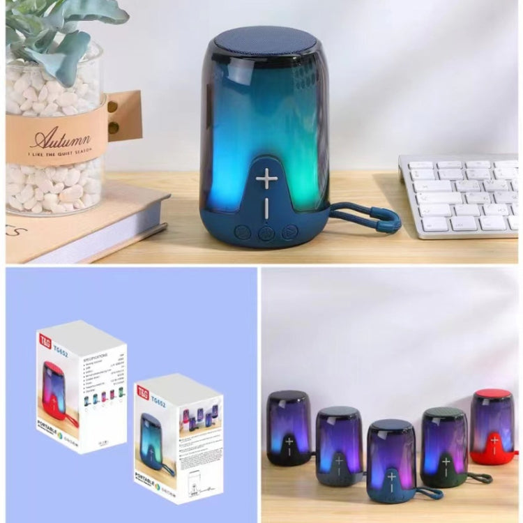 T&G TG-652 Portable RGB Light Transparent Bluetooth Speaker(Red) - HoMEdemic™ 